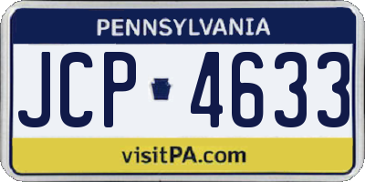 PA license plate JCP4633