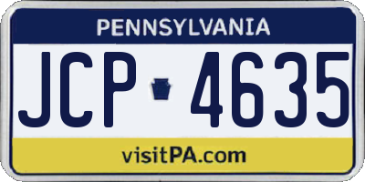 PA license plate JCP4635