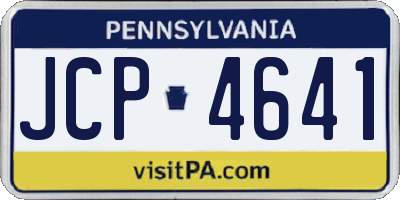 PA license plate JCP4641