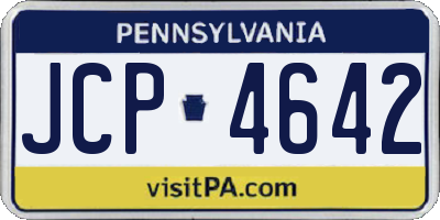 PA license plate JCP4642