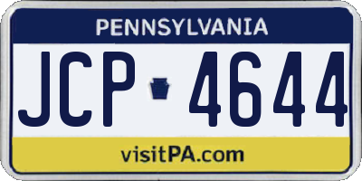 PA license plate JCP4644
