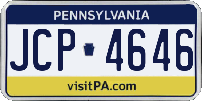 PA license plate JCP4646