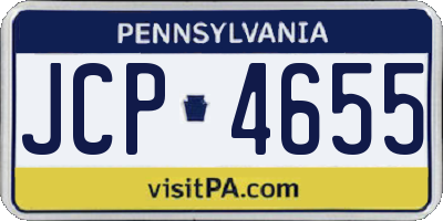 PA license plate JCP4655