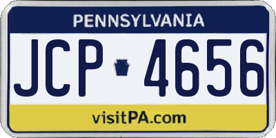 PA license plate JCP4656