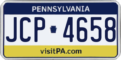 PA license plate JCP4658