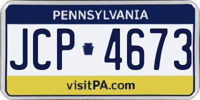 PA license plate JCP4673