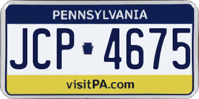 PA license plate JCP4675