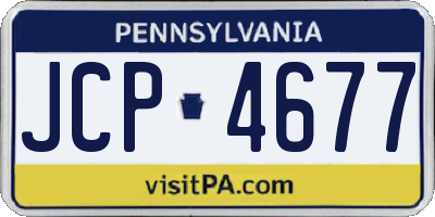 PA license plate JCP4677