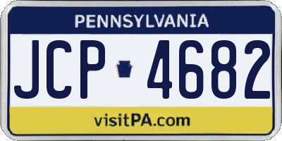 PA license plate JCP4682