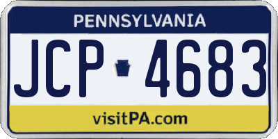 PA license plate JCP4683