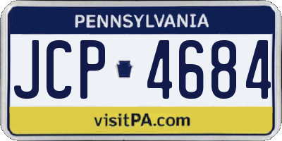 PA license plate JCP4684