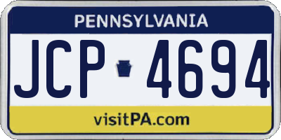 PA license plate JCP4694