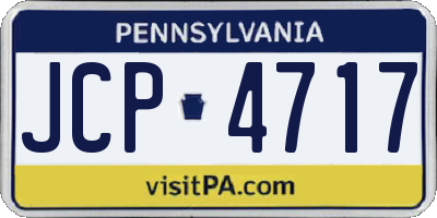 PA license plate JCP4717
