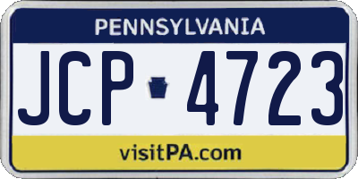 PA license plate JCP4723