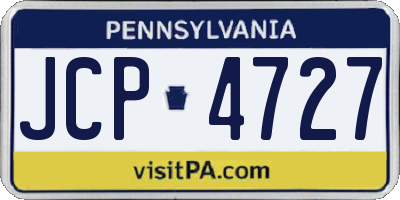 PA license plate JCP4727