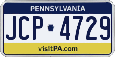 PA license plate JCP4729