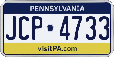 PA license plate JCP4733