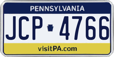 PA license plate JCP4766