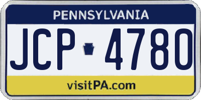 PA license plate JCP4780
