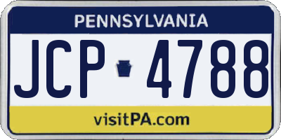 PA license plate JCP4788