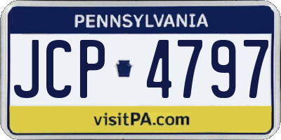 PA license plate JCP4797