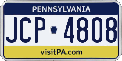 PA license plate JCP4808