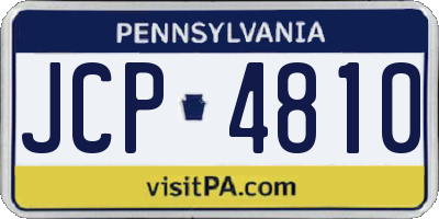 PA license plate JCP4810