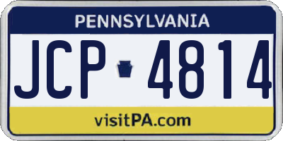 PA license plate JCP4814