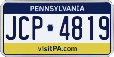 PA license plate JCP4819