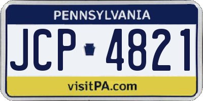 PA license plate JCP4821