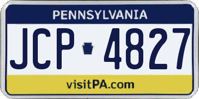 PA license plate JCP4827