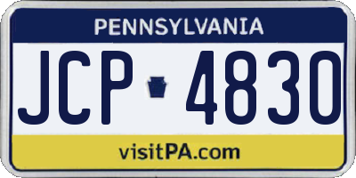 PA license plate JCP4830