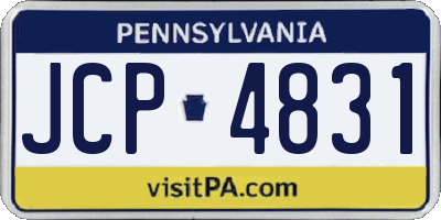 PA license plate JCP4831