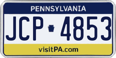 PA license plate JCP4853