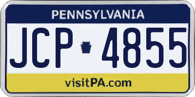 PA license plate JCP4855