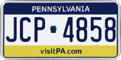 PA license plate JCP4858