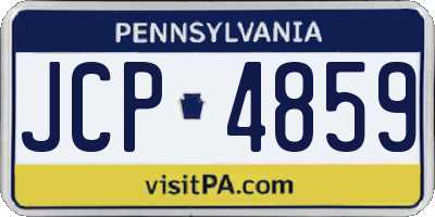PA license plate JCP4859