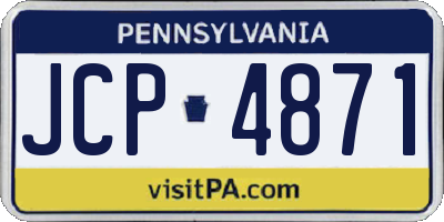 PA license plate JCP4871