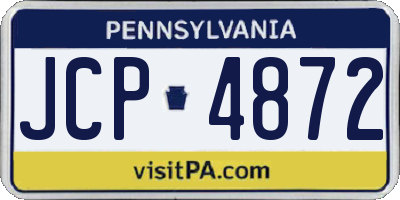 PA license plate JCP4872