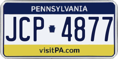 PA license plate JCP4877