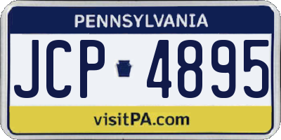 PA license plate JCP4895