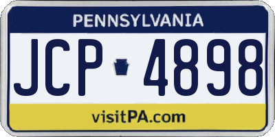 PA license plate JCP4898
