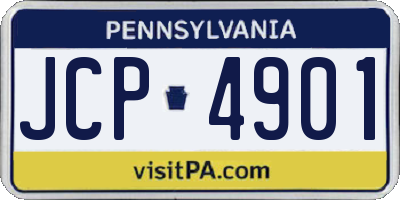 PA license plate JCP4901