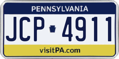 PA license plate JCP4911
