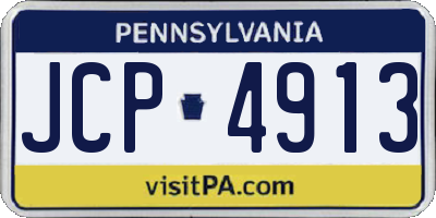 PA license plate JCP4913