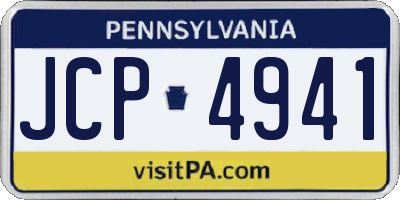 PA license plate JCP4941