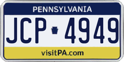 PA license plate JCP4949