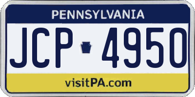 PA license plate JCP4950