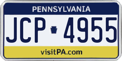 PA license plate JCP4955