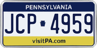 PA license plate JCP4959